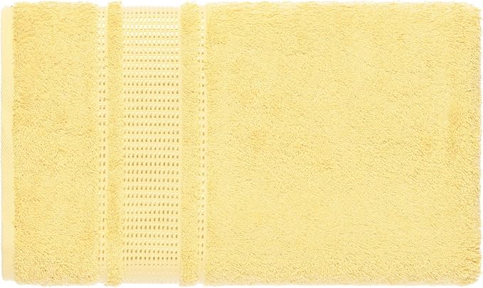 Melissa Linen, Bath Sheet Towel, 100% Turkish Cotton Towel for Bathroom, Absorbent, Quick Dry, Durable and Soft Shower Towel, 35 in x 60 in, Spa and Hotel Quality, Light Yellow