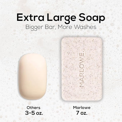 MARLOWE. No. 102 Body Scrub Soap 7 oz (12 Bars), Exfoliating Soap Bar with Shea Butter, Olive Oil & Green Tea Extracts, Cleanses, Smooths & Revitalizes Skin, Original Sage & Fir Scent