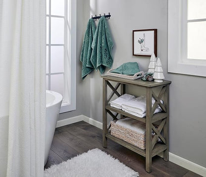 SKL Home Fall/Christmas/Winter Wispy Trees Premium Cotton Blend Bath Towel, 500 GSM, Soft & Absorbent Jacquard, Sage