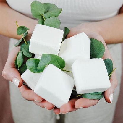 Shower Steamers Aromatherapy - USA Made with Natural Ingredients & Eucalyptus Essential Oil, Christmas Stocking Stuffers for Men & Women, Large Shower Bombs, White Elephant Relaxation Spa Gifts