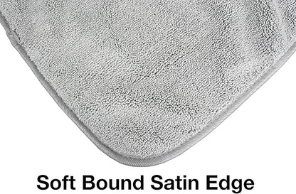 Eurow Microfiber Washcloths, Ultra Soft, Super Absorbent, Fast Drying, Hypoallergenic, Gentle on Skin, Machine Washable Face & Body Cloths,13 x 13 in, 4-Pack, Gray