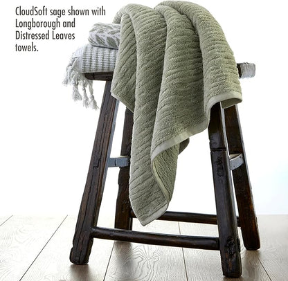 SKL Home CloudSoft Cotton Luxury Bath Towel, Sage