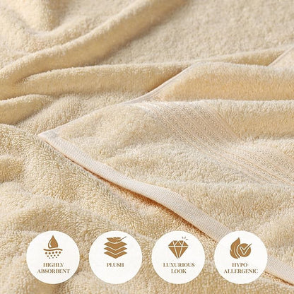 Superior Egyptian Cotton 2-Piece Bath Sheet Towel Set, Oversized Body Towels For Adults And Kids, Large Towel For Bath, Shower, Guest Bathroom, Spa, Gym, Resort, Essentials, Airbnb, Canary