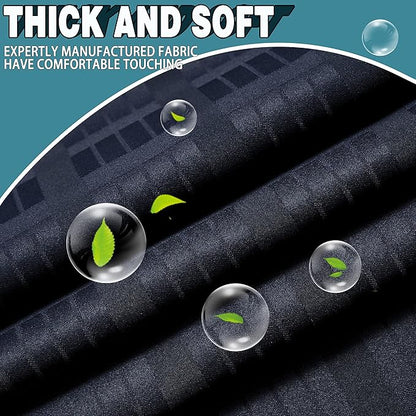 Conbo Mio Stall No Hook Shower Curtain with Snap in Liner Set, Hotel Luxury Black Shower Curtains for Bathroom with See Through Top Window, Waterproof, Washable 54W x 74H