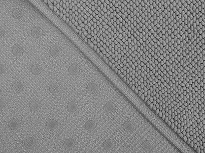 Cotton Paradise 100% Cotton Non Slip Bath Mats for Bathroom, 20x34 inch Soft Absorbent Quick Dry Machine Washable Floor Bath Mat, Light Gray Bath Rug