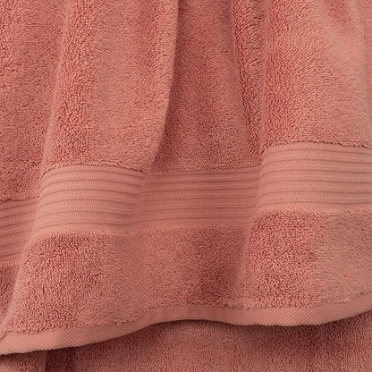 Cotton Paradise 6 Piece Towel Set, 100% Cotton Soft Absorbent Turkish Towels for Bathroom, 2 Bath Towels 2 Hand Towels 2 Washcloths, Coral Towel Set