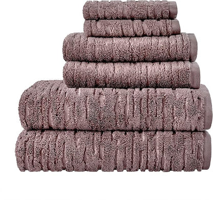 SKL Home CloudSoft Cotton Luxury 2-Piece Hand Towel Set, Soft Plum