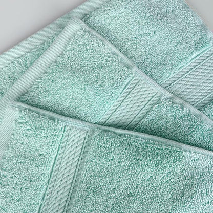 BLUENILEMILLS Madison Egyptian Cotton Towels, Towel Set for Bathroom, Shower, Hotel, Plush, 800 GSM, Highly Absorbent and Ultra-Soft Towels, Bath Essentials, 8 Piece Assorted Towel Set, Sea Foam