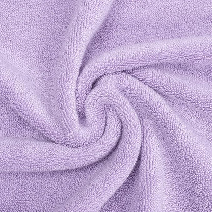 American Soft Linen Salem Washcloth Sets, 4 Piece Luxury 600 GSM 100% Cotton Washcloths for Bathroom, 13x13 inches Washrags Premium Quality Hand Face Towels, Lilac