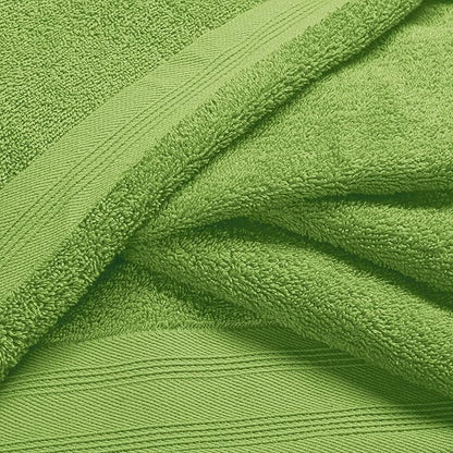 Ultra Soft 3 Pack Cotton Towel Set, Contains a Bath Towels 28x55 inch, a Hand Towels 16x24 inch & a Wash Coths 12x12 inch, Ideal Everyday use, Compact & Lightweight - Kiwi Green