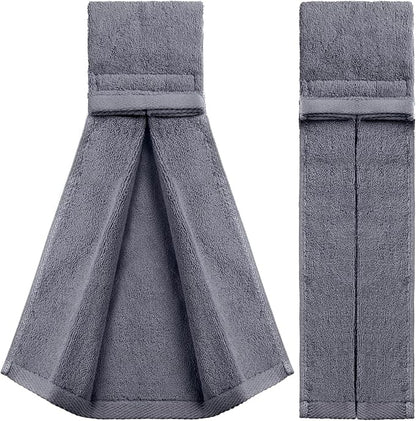 Shimeyao 2 Pcs Cotton Sports Football Towel with Closure Pitching Football Sweat Towel for Sports Gym Men Women Accessories(Gray,Classic)