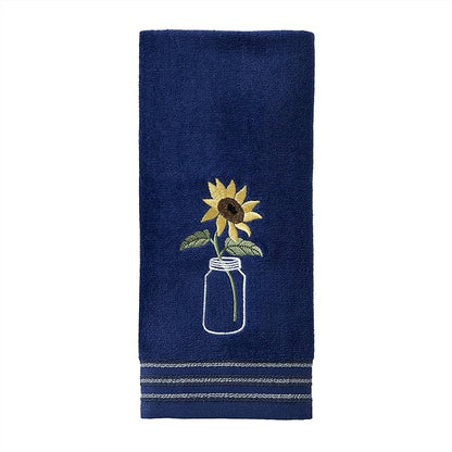 SKL Home by Saturday Knight Ltd. Sunflower in Jar Hand Towel (2-Pack), Blue