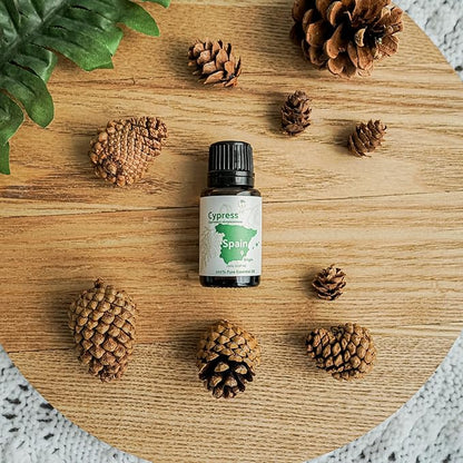Cypress Essential Oil - Direct from Essential Oils SL in Mediterranean Spain - Aceite de Ciprés for Diffuser, 100% Pure Therapeutic Grade - Aromatheraphy, Skincare (2lbs)