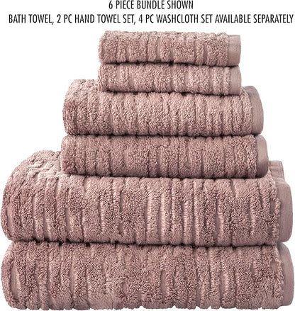 SKL Home CloudSoft Cotton Luxury 6-Piece Towel Set, Clay