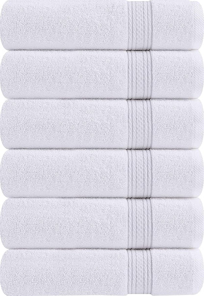 Utopia Towels 72 Pack Premium Hand Towels Set, (16 x 28 inches) 100% Ring Spun Cotton, Ultra Soft and Highly Absorbent 600GSM Towels for Bathroom, Gym, Shower, Hotel, and Spa (White)