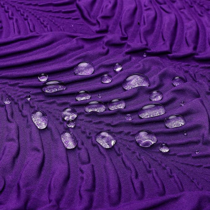 Gibelle Purple Shower Curtain for Bathroom, 3D Embossed Textured Fabric Shower Curtain, Modern Farmhouse Chic Soft Cloth Shower Curtain Set with Hooks, 72x72
