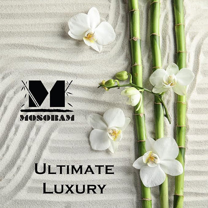 Mosobam Luxury Turkish Set of 2 Bath Towels 30X58 Allure Blue Oversize 700 GSM Bamboo Viscose & Aegean Turkish Combed Cotton