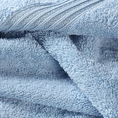 Superior Egyptian Cotton 8-Piece Hand Towel Set, Towel Basics For Quick Dry, Absorbent Small Towels, Facial, Spa, Kitchen, Bathroom Essentials, Apartment, Guest Bath, Soft, Washcloth, Light Blue