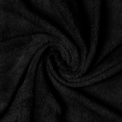 Melissa Linen, 8 Piece Towel Set, 2 Bath Towel 2 Hand Towel 4 Fingertip Towels, Cotton Towels for Bathroom and Kitchen, Absorbent, Quick Dry, Durable and Soft, Jet Black