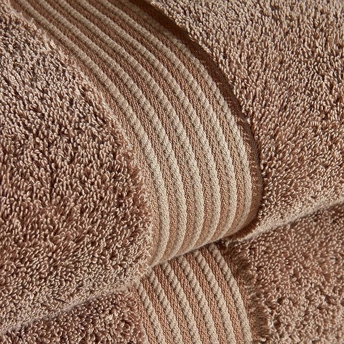 Christy Supreme Hygro 4 Piece Towel Set | Mocha | 100% Luxury Supima Cotton | Ultra Soft | Super Absorbent | 650GSM | 2 Bath Towels 2 Hand Towels