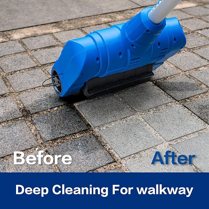 Grout Cleaner for Tile floors Grout Brush,Heavy Duty with Wire Surface Brush,Moss,Weed Between Floor Tiles,Patio,Board,Bricks,Pool,Pavements (20¡®Cord-120V)
