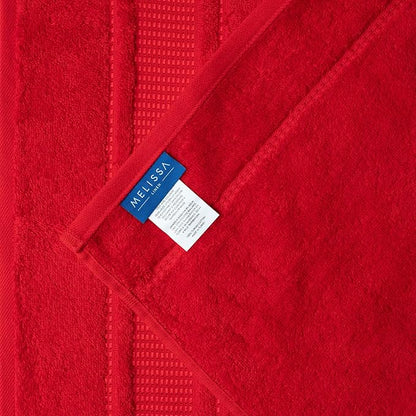 Melissa Linen, 2 Piece Hand Towel Set, 100% Turkish Cotton Face Hand Towels for Bathroom, 20 in x 35 in, Absorbent, Quick Dry, Durable and Soft, Spa and Hotel Quality, Red
