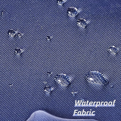 Furlinic Stall Size Shower Curtain No Hooks Needed,Half Size Polyester Fabric Bathroom Curtains with 6 Split Grommets,Hotel Quality,Waterproof & Machine Washable,Navy Blue,48x78 Inch.