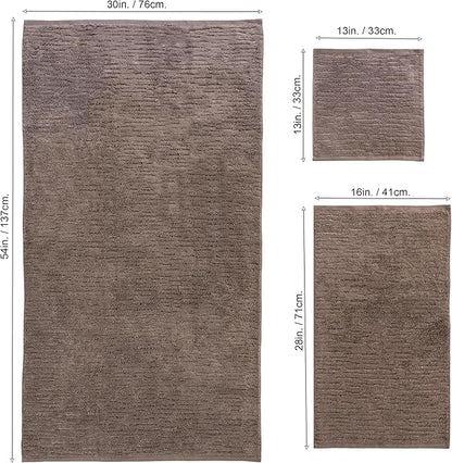 SKL Home CloudSoft Cotton Luxury 6 Pc Towel Set for Bath & Gift, Mink Brown
