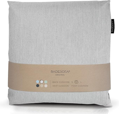 BADESOFA® Luxury Bath Pillow M - Lusciously Soft & Comfortable Tub Pillow for Bathtub - Washable & Quick-Drying Bath Back Pillow - Non-Slip Full Body Tub Pillow - Luxury Spa Cushion in Grey