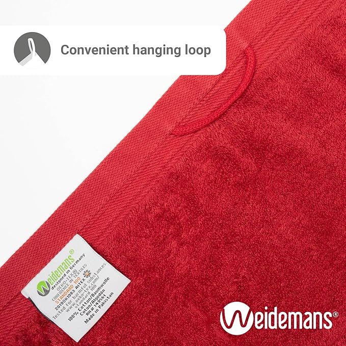 100% Cotton Washcloths Set 13” x 13” | Burgundy Towels | Set of 6 Ultra Soft and Highly Absorbent Washcloths Sets for Bathroom, Gym, Hotel, Spa | Machine Washable Face Towel