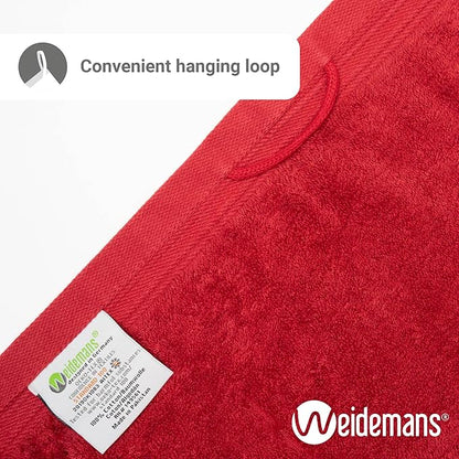 100% Cotton Washcloths Set 13” x 13” | Burgundy Towels | Set of 6 Ultra Soft and Highly Absorbent Washcloths Sets for Bathroom, Gym, Hotel, Spa | Machine Washable Face Towel
