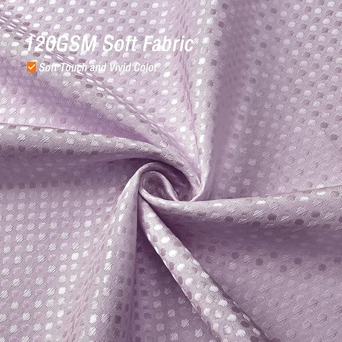 Gibelle Small Stall Shower Curtain 36 x 72, Narrow Half Waffle Weave Textured Fabric Shower Curtain for Bathroom, Water Repellent, Machine Washable, Lavender