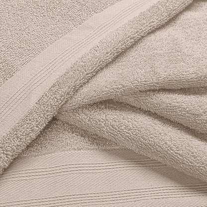 Cotton 2 Pack Oversized Bath Towel Set 28x55 inches, Large Bath Towels, Ultra Absorbant Compact Quickdry & Lightweight Towel, Ideal for Gym Travel Camp Pool - Tan