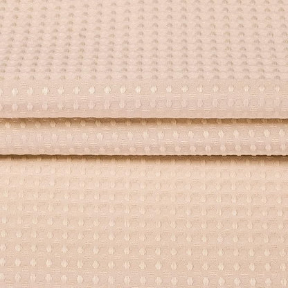 River Dream Heavyweight No Hooks Required Dotted Waffle Weave Shower Curtain with Snap in Liner - 71W x 74H,Hotel Grade,Spa Like Bath Curtain,Pink