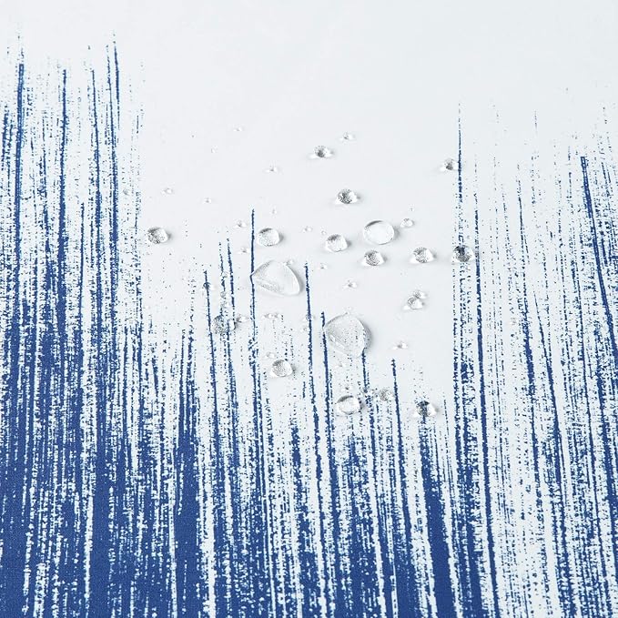 Blue Shower Curtain, Royal Blue Ombre Fabric Shower Curtains for Bathroom, Waterproof Bathroom Shower Curtains, 62" W x 72" H