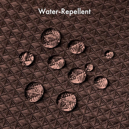 AmazerBath Brown Shower Curtain Waffle Textured, Fabric Shower Curtain Thick Heavy Duty 240GSM Hotel Quality Bathroom Shower Curtains, 72 x 72 Inches