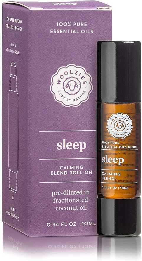 Woolzies Sleep Blend Double-Ended Essential Oil | Dual Use Design Roll-on for Skin & Body + Dropper for Diffusing | 10 ML