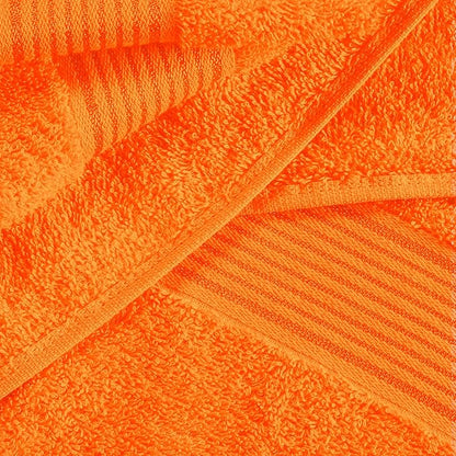 Elvana Home Cotton 2 Pack Oversized Bath Towel Set 28x55 inches, Large Bath Towels, Ultra Absorbant Compact Quickdry & Lightweight Towel, Ideal for Gym Travel Camp Pool - Orange