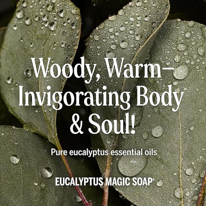 Dr. Bronner's Pure-Castile Magic Soap Liquid (Eucalyptus, 1 Gallon) - Made with Regenerative Organic Certified Oils, 18-in-1 Uses: Face, Body, Hair, Laundry, Pets and Dishes, Concentrated, Vegan