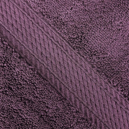 Superior Egyptian Cotton Pile Bath Sheet Set of 2, Ultra Soft Luxury Towels, Thick Plush Essentials, Absorbent Heavyweight, Guest Bath, Hotel, Spa, Home Bathroom, Shower Basics, Plum