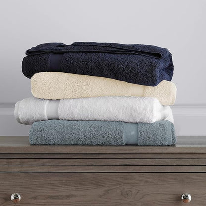 Delara 100% Organic Cotton Towels 650 GSM Plush Feather Touch Quick Dry Towel, 6-Piece Towel Set GOTS Certified, Oeko-Tex Green Certified, 1 Bath Towel, 1 Bath Sheet, 2 Hand Towels & 2 Wash Cloths
