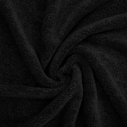 American Soft Linen Salem 100% Cotton Turkish 4 Piece Bath Towels for Bathroom, 600 GSM Soft Absorbent Quick Dry Bath Towel Set, Black