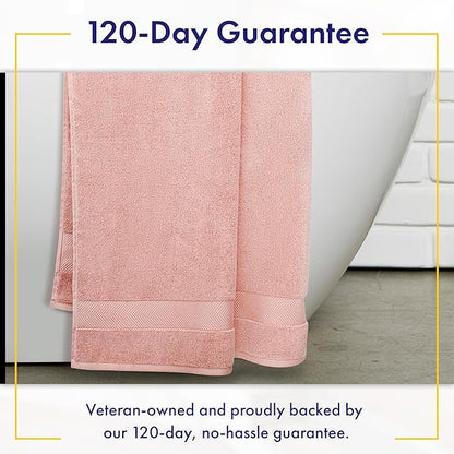 Ultra Soft & Plush Viscose from Bamboo Bath Sheets - 700 GSM Pack of 2 - Extra Large 70x35 in - Super Absorbent & Quick Drying (Blush Pink)