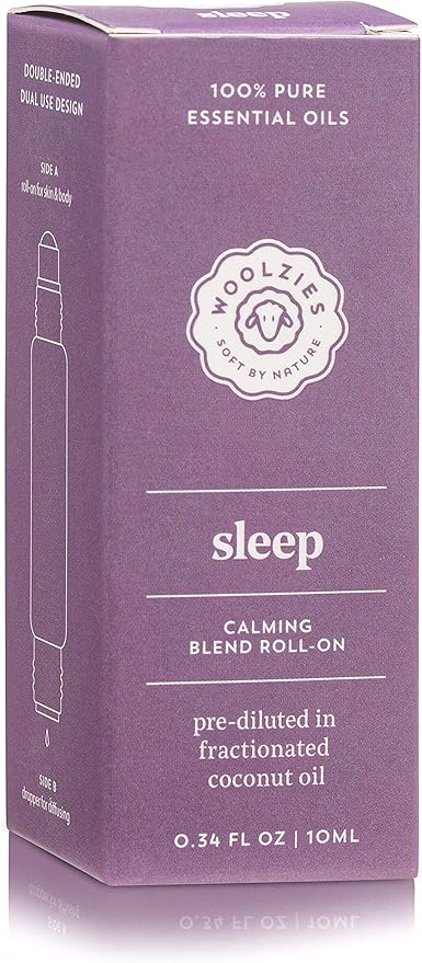 Woolzies Sleep Blend Double-Ended Essential Oil | Dual Use Design Roll-on for Skin & Body + Dropper for Diffusing | 10 ML