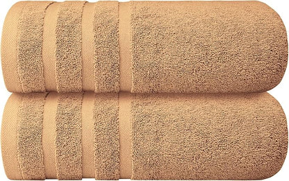 Infinitee Xclusives 100% Cotton Luxury Bath Towels Set of 2 (27x54 Inches) (Cosmic Sand, Bath Towels - Pack 2)