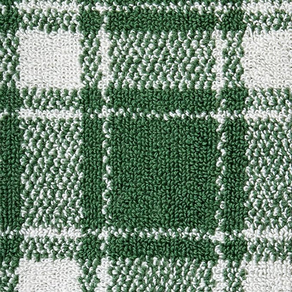 SKL Home Buffalo Plaid 100% Cotton Jacquard 2pc Hand Towel Set, Reversible, Soft & Absorbent, Fall/Christmas/Winter/Everyday, Decorative for Bath/Kitchen/Bar & Gift, Spruce