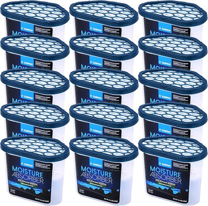 Moisture Absorber Activated Charcoal 10.5 oz/300g | Removes Moisture, Damp, Humidity & Odors | Odor Absorber | Moisture Trap for Bathroom, Closet, Kitchen & Small Spaces | Set of 15