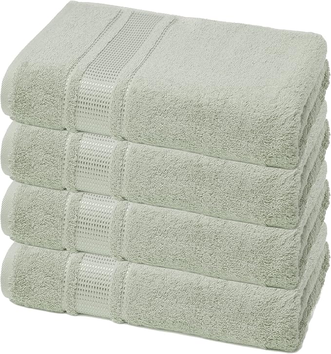 Melissa Linen, Fingertip Towels 4 Pack, 100% Turkish Cotton, Small Hand Towels for Body and Face, 12 x 18 in, Soft and Absorbent, Quick Dry, (Mint Green Fingertip Hand Towels)