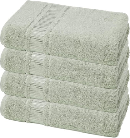 Melissa Linen, Fingertip Towels 4 Pack, 100% Turkish Cotton, Small Hand Towels for Body and Face, 12 x 18 in, Soft and Absorbent, Quick Dry, (Mint Green Fingertip Hand Towels)