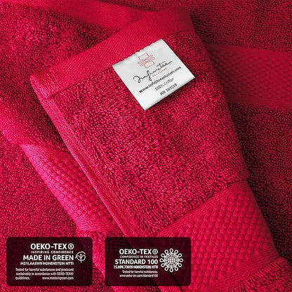 Infinitee Xclusives – Luxury Bath Sheets Towels – 1 Pack 600 GSM (35X70 Inches) – 100% Ring Spun Cotton Large Bath Towels for Bathroom (Burgundy, Bath Sheets - Pack 1)